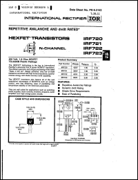 IRF722 Datasheet