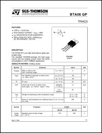 BTA06-600GP Datasheet