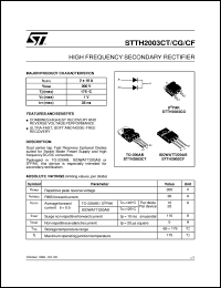 STTH20003TV Datasheet