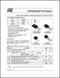 STPS20H100CT Datasheet