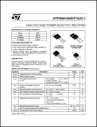 STPS8H100G Datasheet