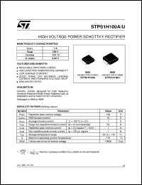 STPS1H100U Datasheet