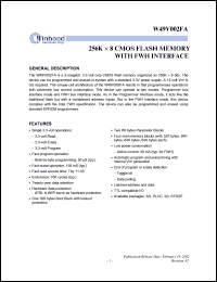 W49V002FAQ Datasheet