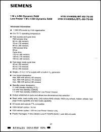 HYB514400BJL-70 Datasheet