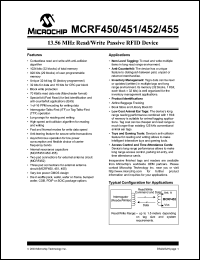 MCRF452X/SN Datasheet