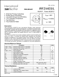 IRFZ44ESTRR Datasheet