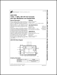 ADC12762CCV Datasheet