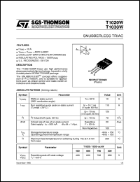 T1020W Datasheet
