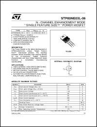 STP80NE03L-06 Datasheet