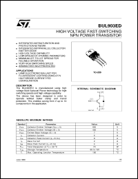BUL903ED Datasheet