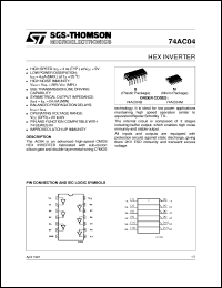 74AC04 Datasheet