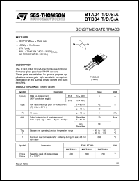 BTB06-T Datasheet
