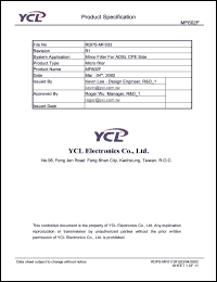 MF602F Datasheet