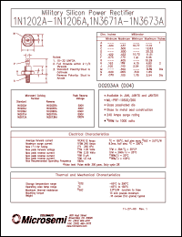 JAN1N3673RA Datasheet