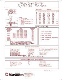 1N1206 Datasheet