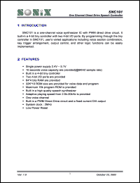 SNC101 Datasheet