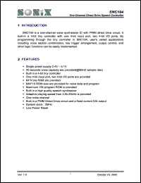 SNC104 Datasheet