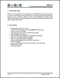 SNC112 Datasheet