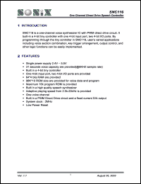SNC116 Datasheet