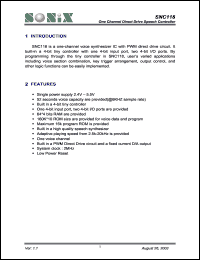 SNC118 Datasheet