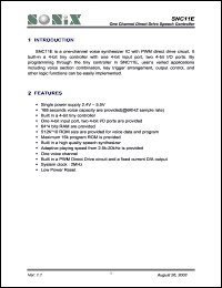 SNC11E Datasheet