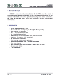 SNC520 Datasheet