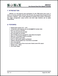 SNC521 Datasheet