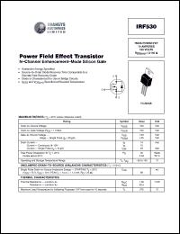 IRF530 Datasheet