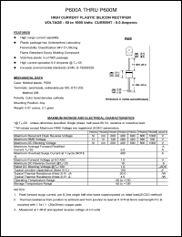 P600A Datasheet