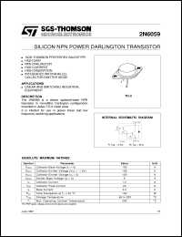 2N6059 Datasheet