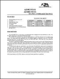 AZ100LVE111FNR2 Datasheet