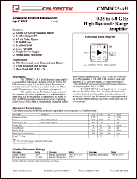 CMM6025-AH Datasheet