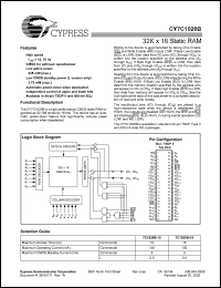 CY7C1020BL-15VC Datasheet