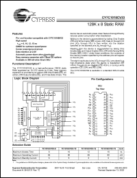 CY7C1018CV33-10VC Datasheet