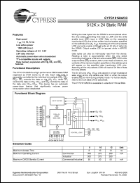 CY7C1012AV33-8BGC Datasheet