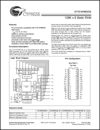 CY7C1019CV33-12VI Datasheet