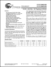 CY7C1382CV25-250BGC Datasheet