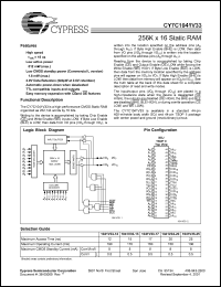 CY7C1041V33-15VC Datasheet