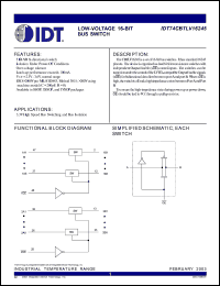 IDT74CBTLV16245PF Datasheet