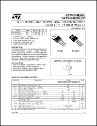 STP45NE06FP Datasheet