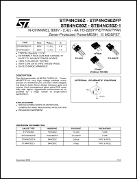 STB4NC80Z-1 Datasheet