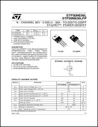 STP30NE03LFP Datasheet