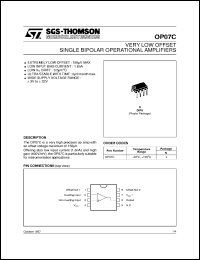 OP07DDR Datasheet