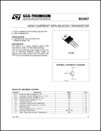 BU407 Datasheet
