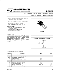 BUL810 Datasheet