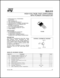 BUL310 Datasheet