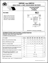 KBP201 Datasheet