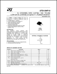 STD15N06L Datasheet