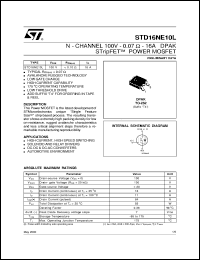 STD16NE06 Datasheet