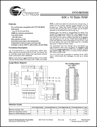 CY7C1021CV33-10VC Datasheet